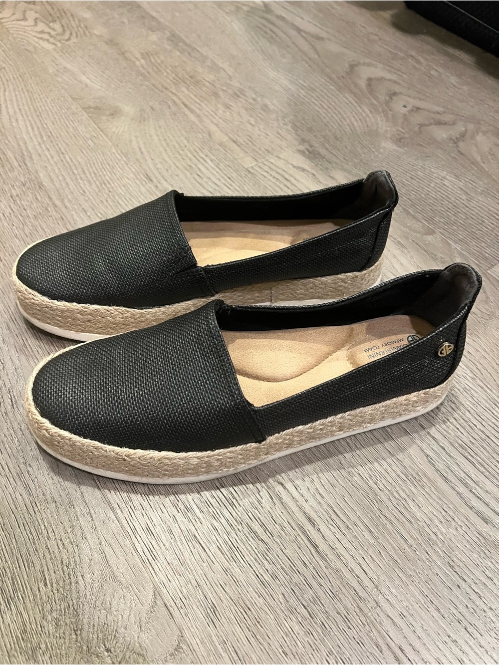 Giani Bernini Black Slip-On Espadrille Platform